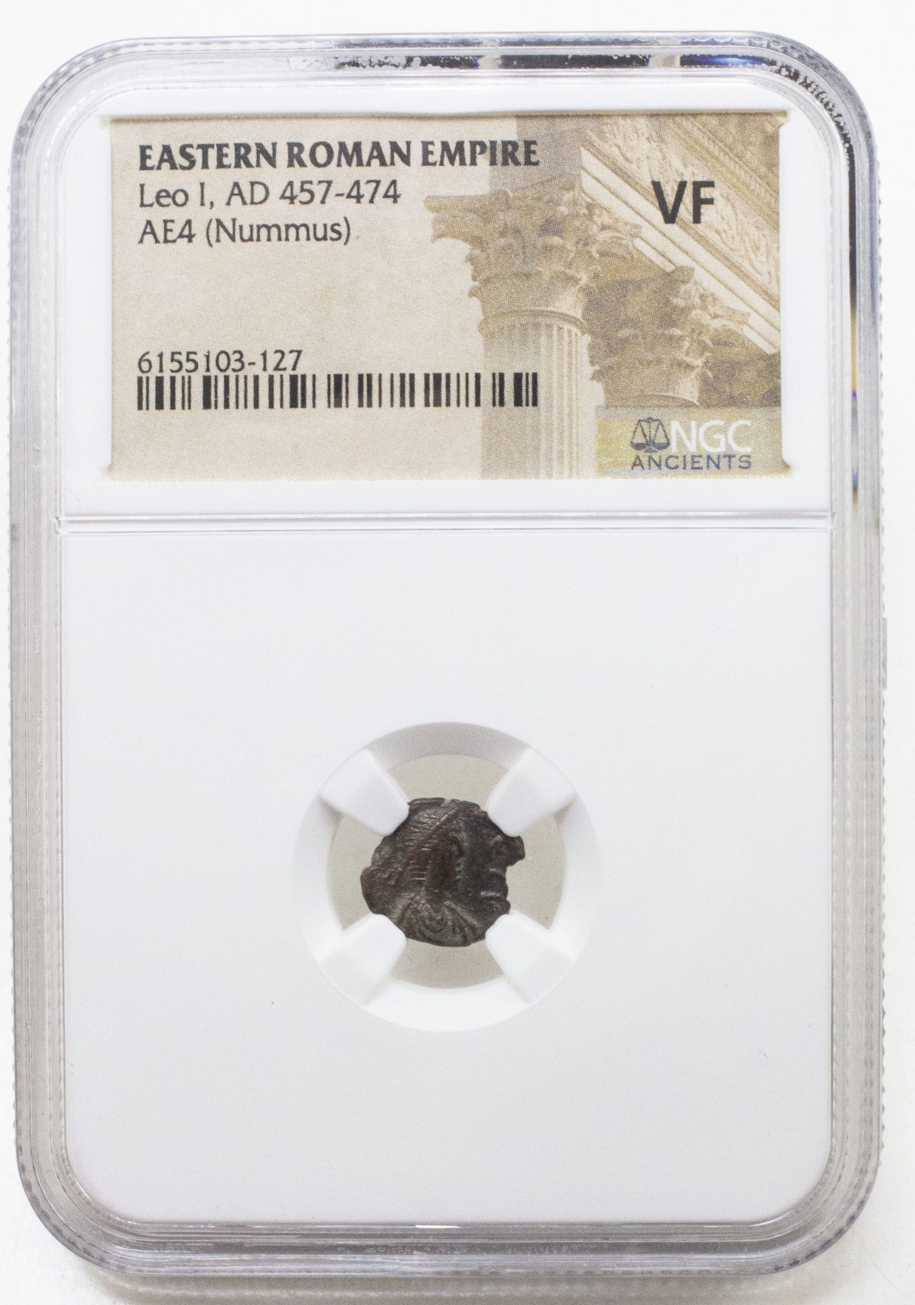 Roman Bronze AE4 of Leo I NGC