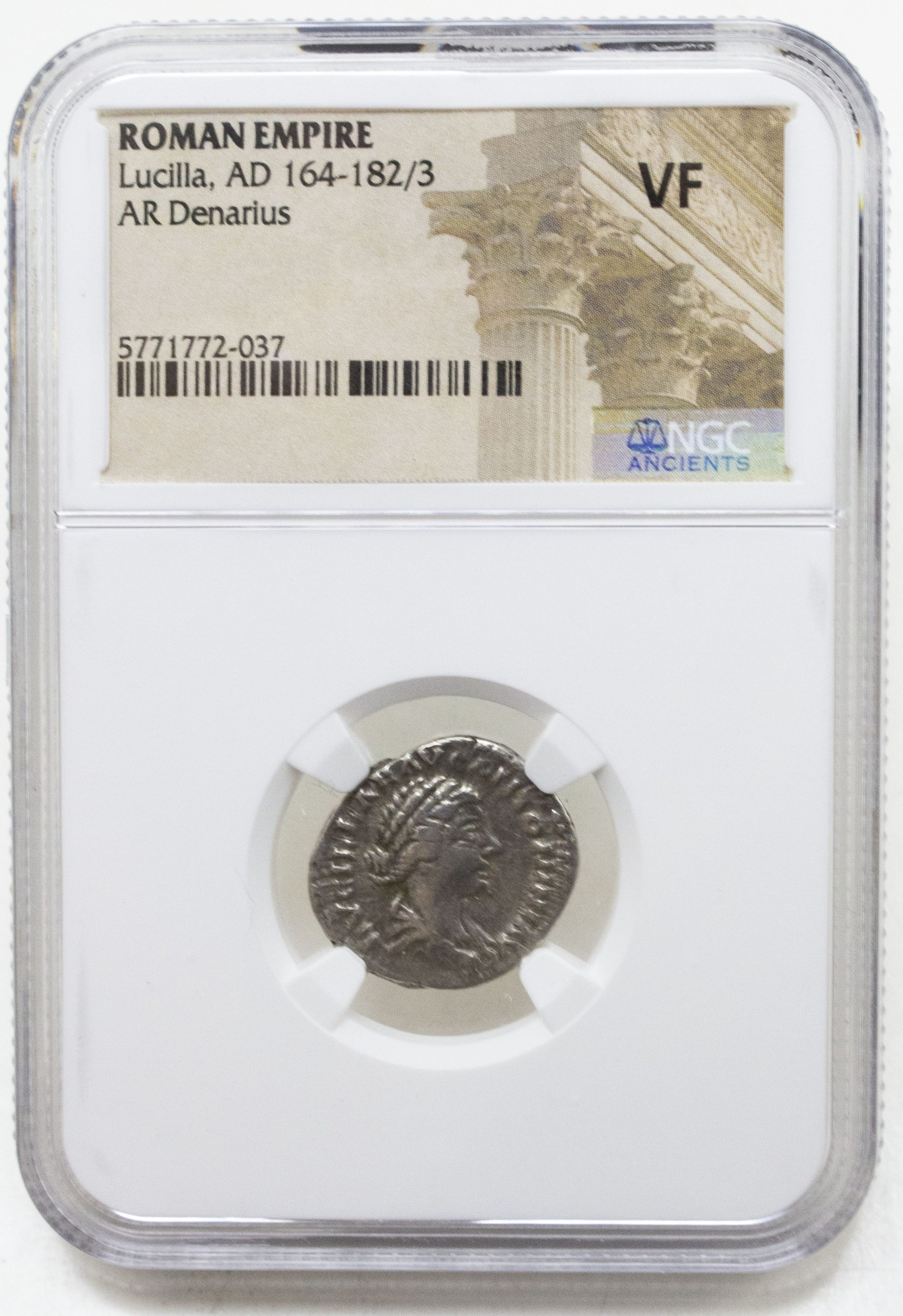 Roman Silver Denari of Lucilla NGC
