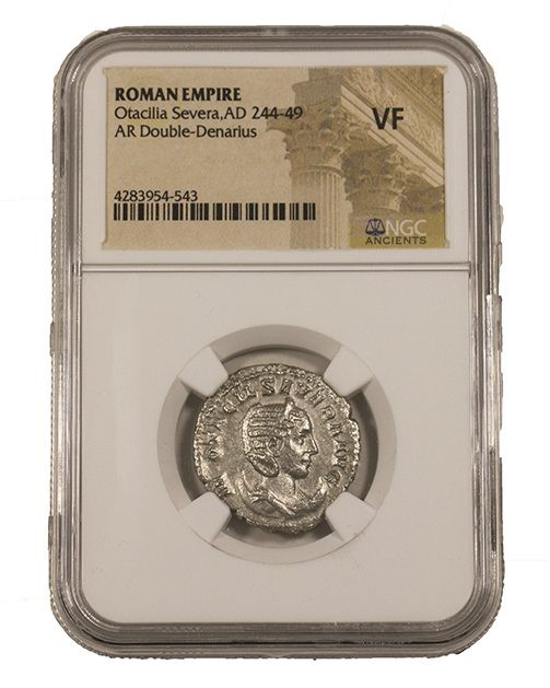 Otacilia Severa Antoninianus NGC Certified Slab(F)