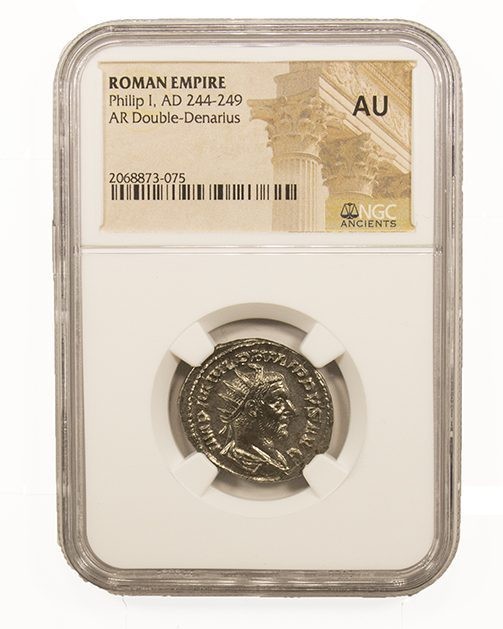 Roman Silver Antoninianus of Philip I (AD244-249) NGC