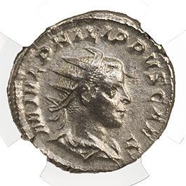 Philip 2nd NGC certified antoninianus(F)