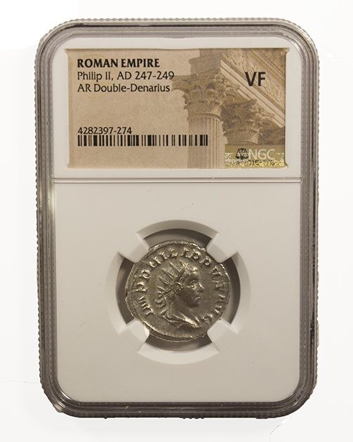 Philip 2nd NGC certified antoninianus(F)