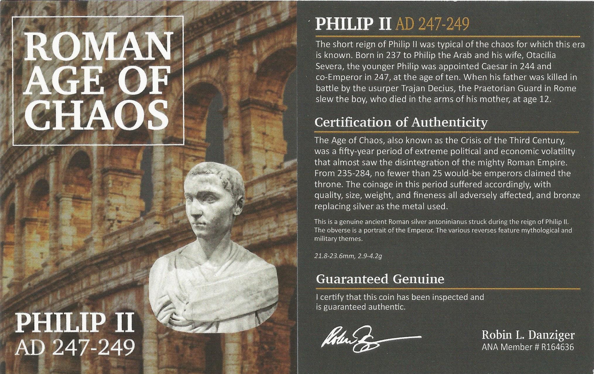 Philip 2nd NGC certified antoninianus(F)
