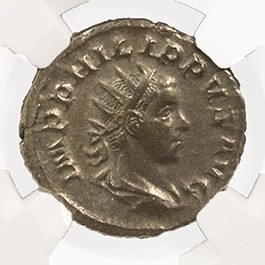 Philip 2nd NGC certified antoninianus(F)