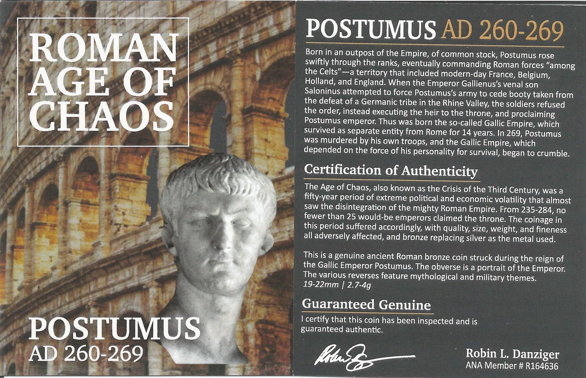 Roman AE of Postumus (AD 260-269) NGC