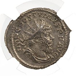 Roman Silver Antoninianus of Postumus (AD260-269) NGC