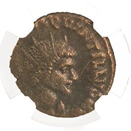 Roman AE Antoninianus of Quintillus (AD270) NGC