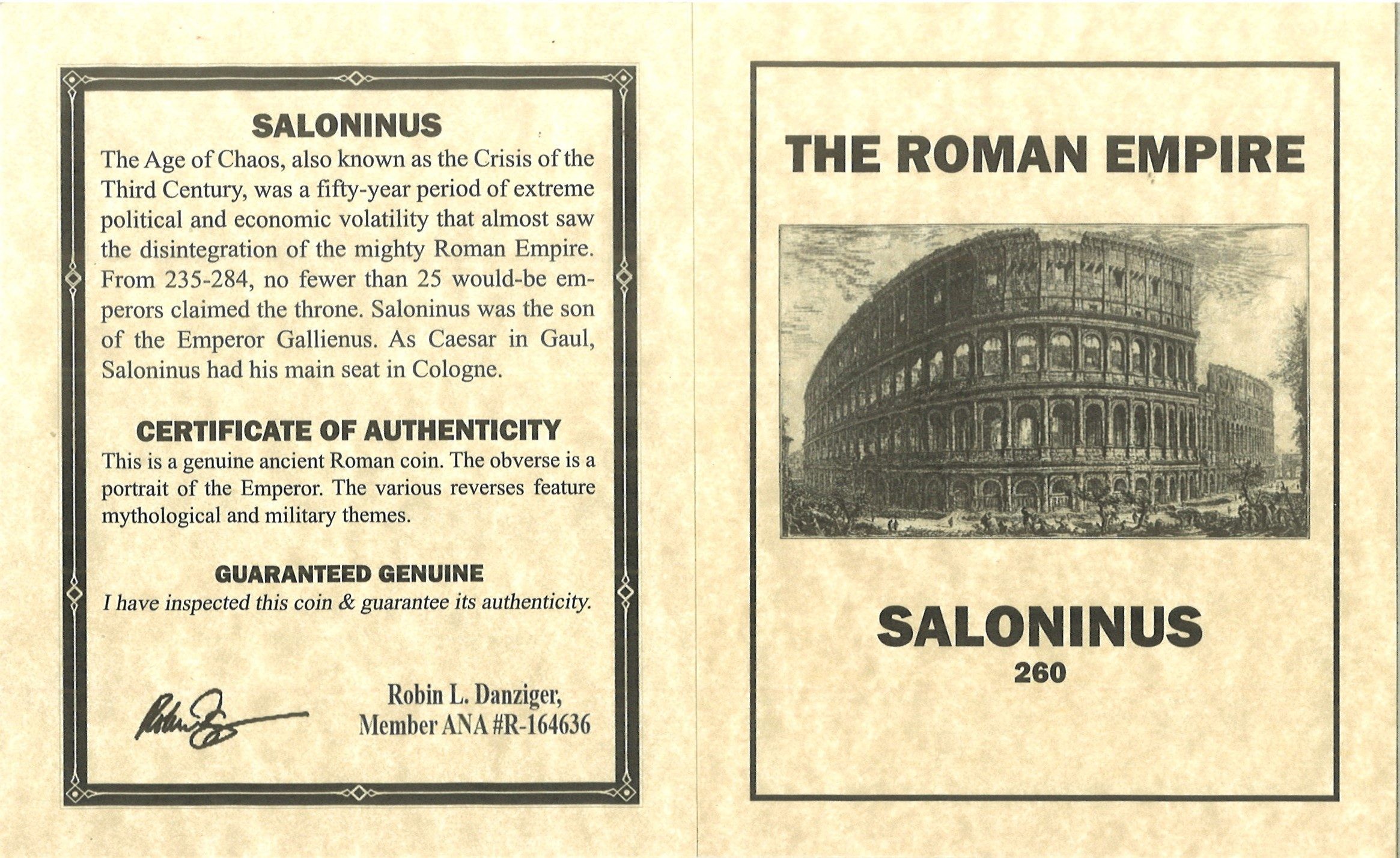 Roman Silver ANT of Saloninus NGC