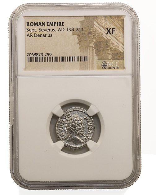 Roman Silver Denarius of Septimius Severus (AD 193-211) NGC