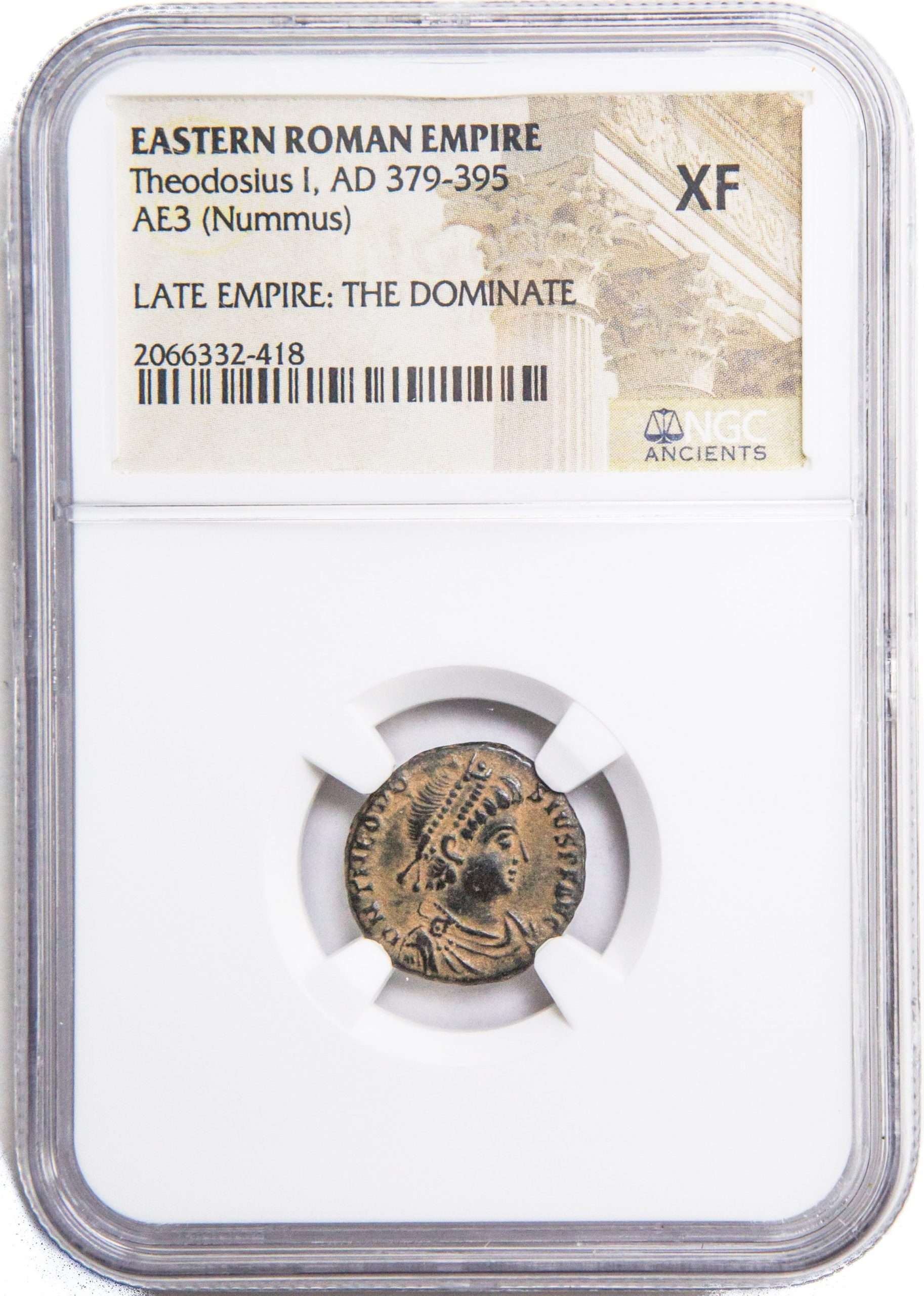 Roman AE of Theodosius I (AD379-395) NGC