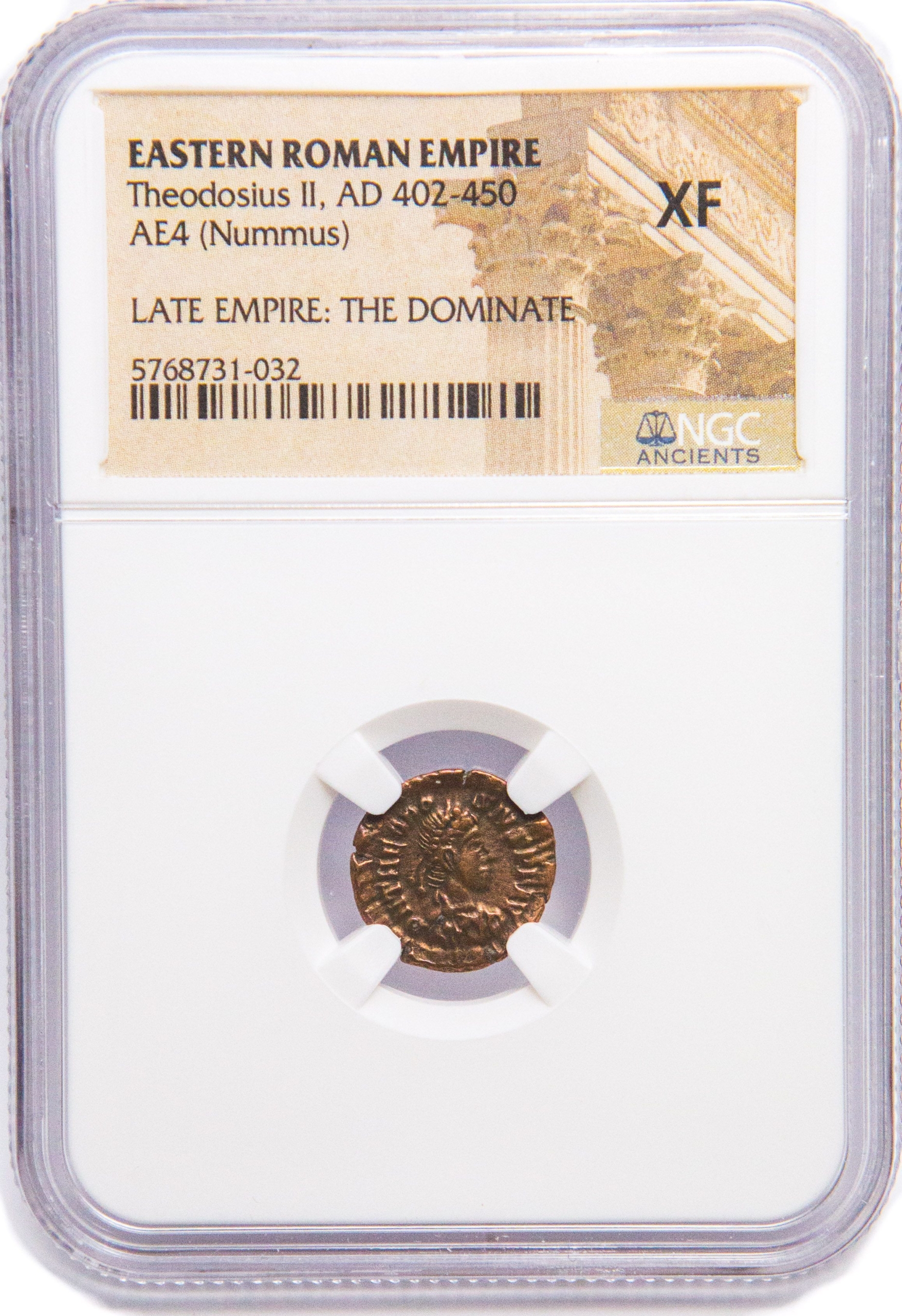 Roman AE of Theodosius II (AD402-450) NGC