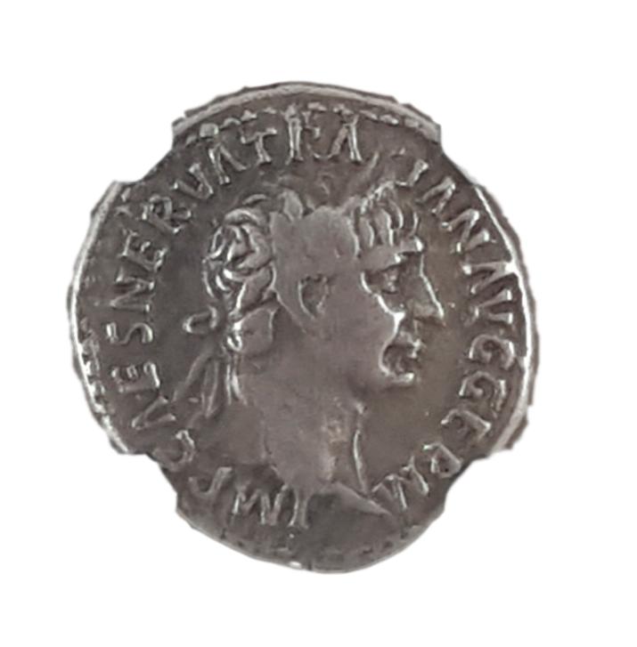 Roman Silver Denarius of Trajan (AD 98-117) NGC