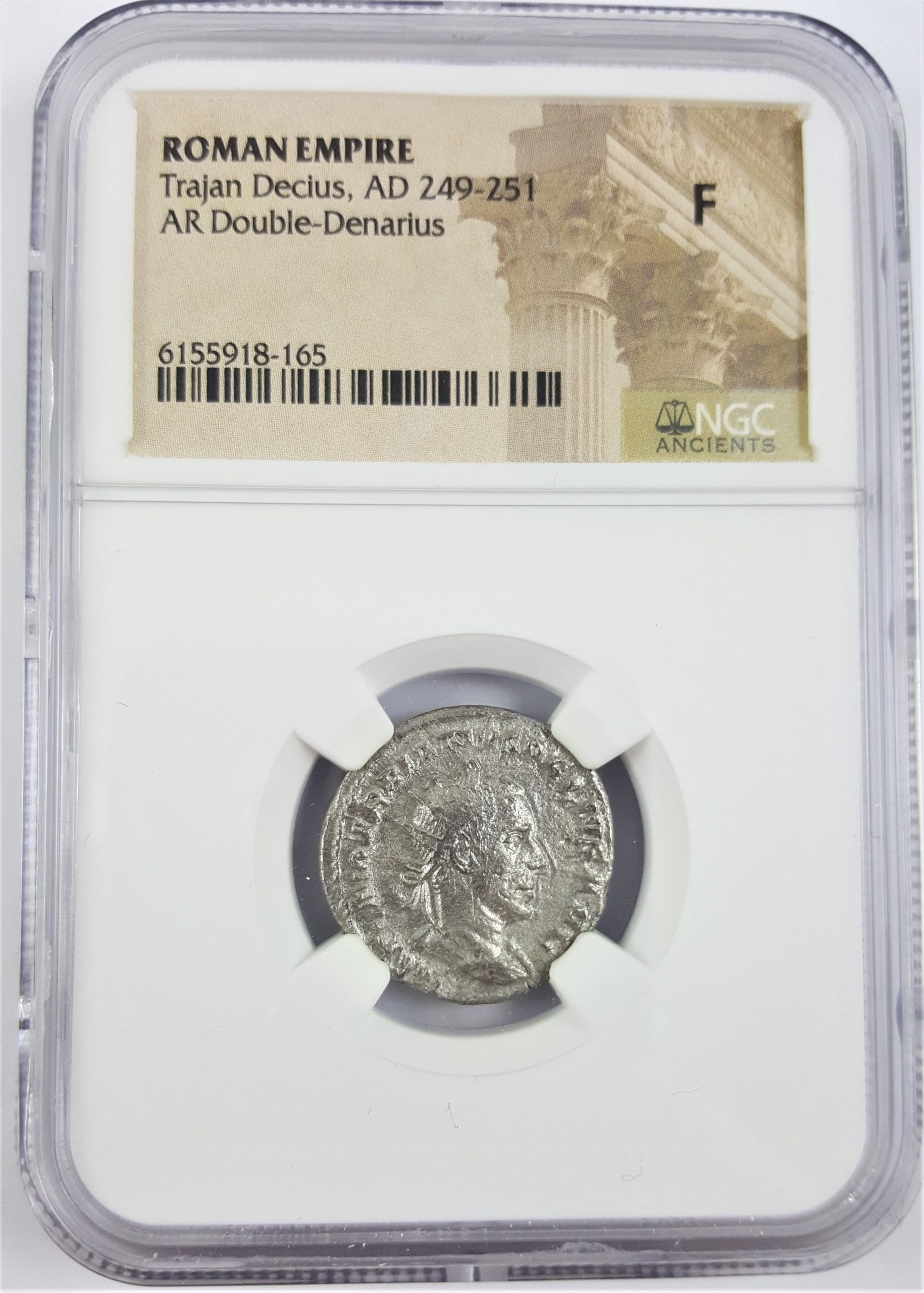 Trajan Decius Antoninianus NGC Certified Slab(F)