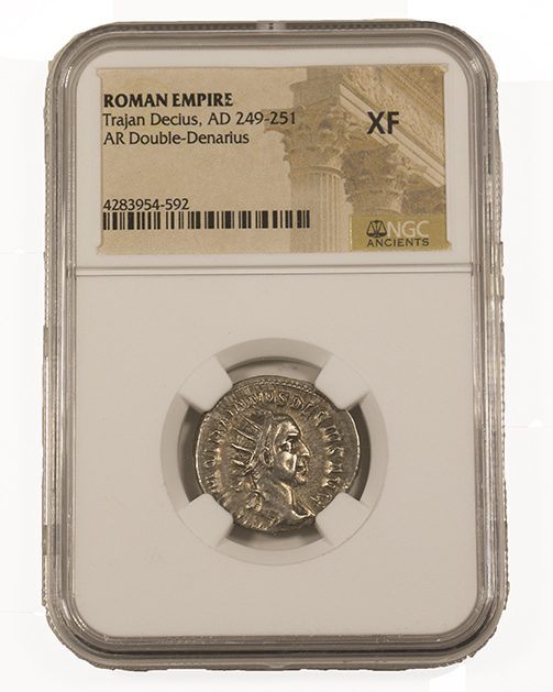 Trajan Decius Antoninianus NGC Certified Slab(F)