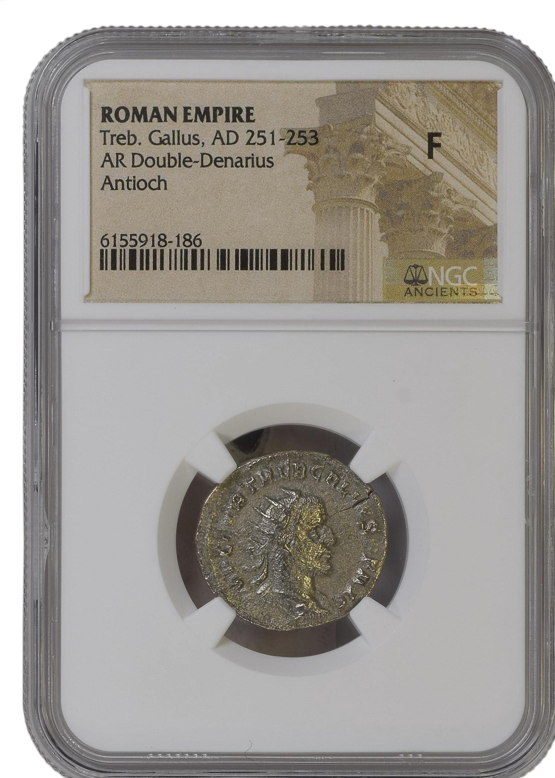 Roman AE Antoninianus of Trebonianus Gallus (AD 251-253) NGC