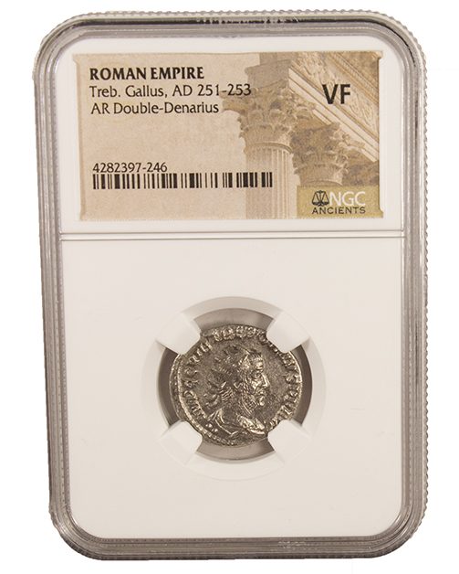 Roman AE Antoninianus of Trebonianus Gallus (AD 251-253) NGC