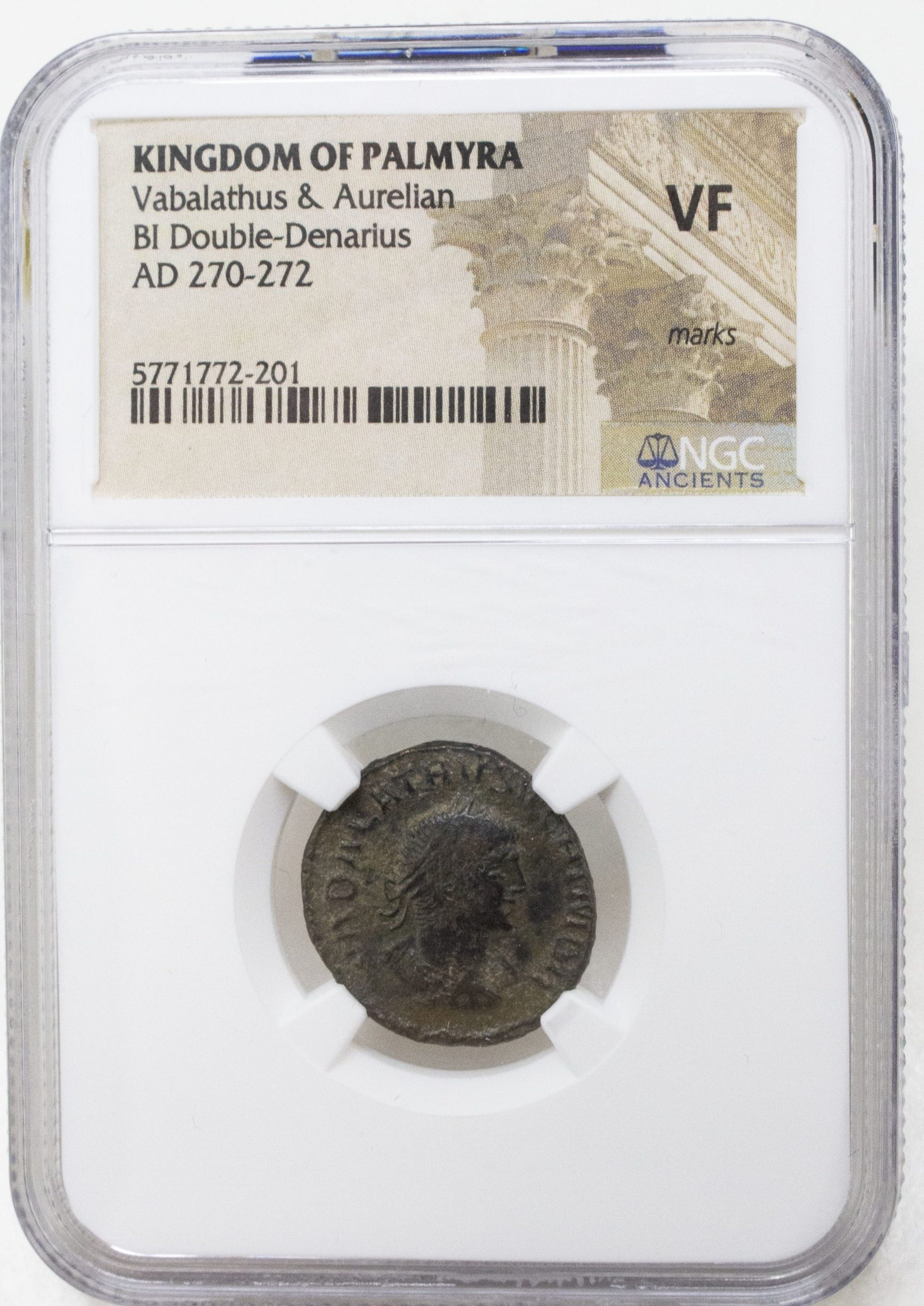 Roman AE of Vabalathus and Aurelian NGC