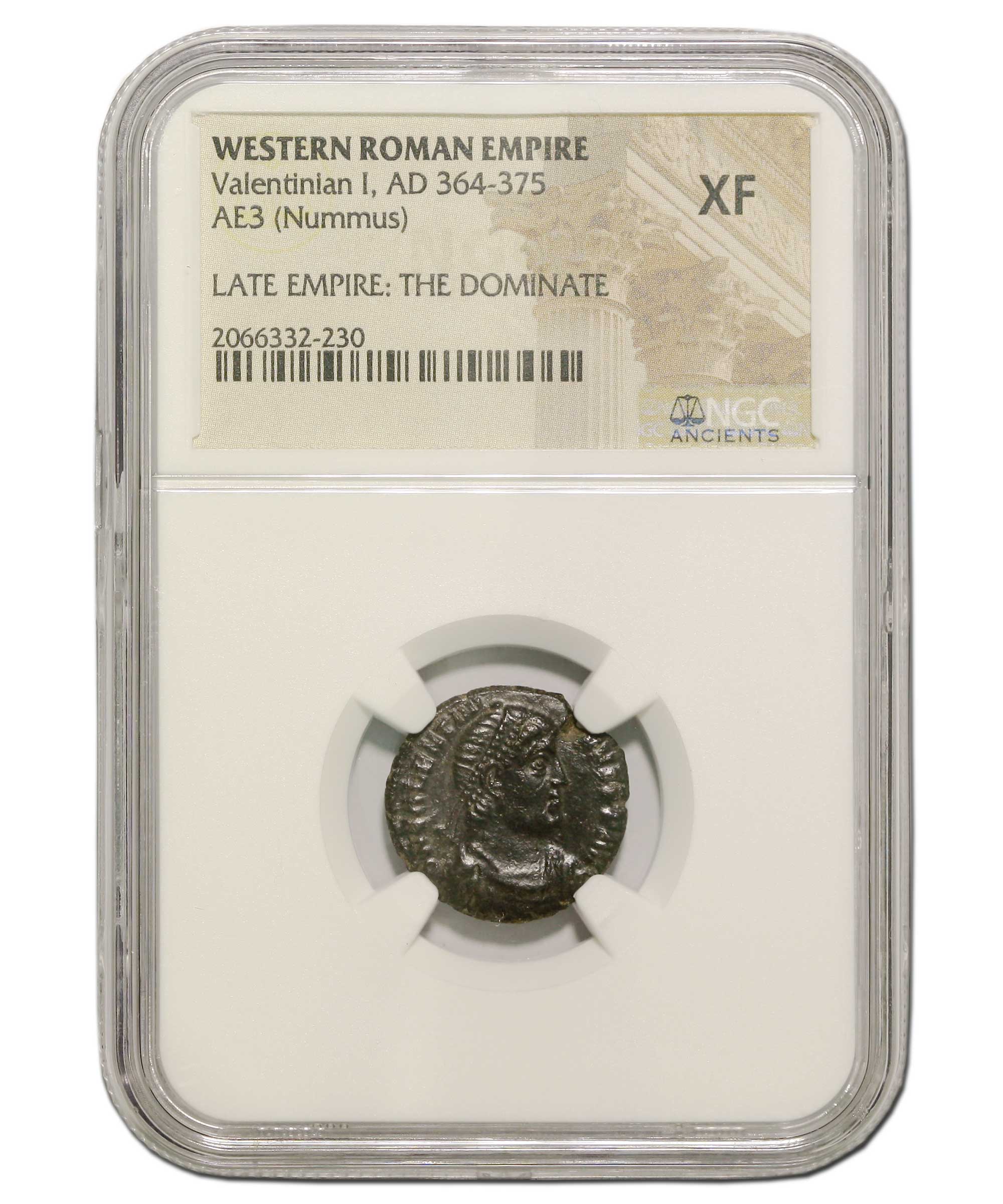 Roman AE of Valentinian I (AD364-375) NGC
