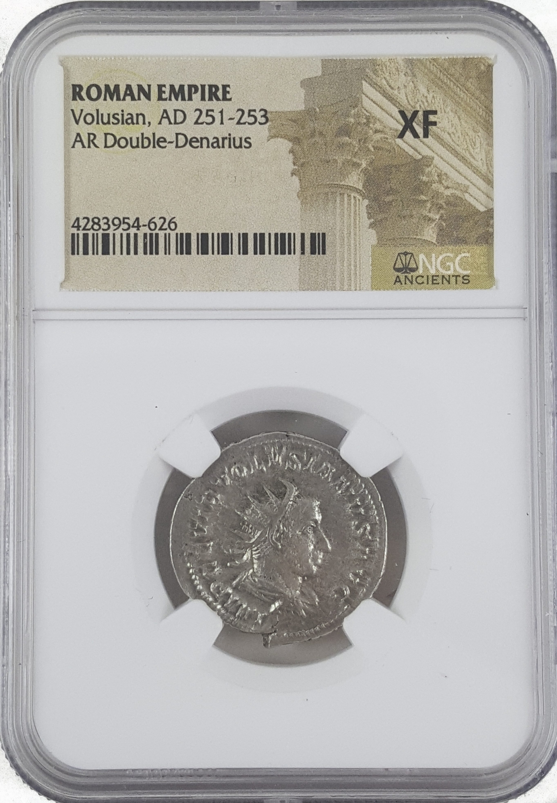 Volusian Antoninianus NGC Certified Slab(VF)