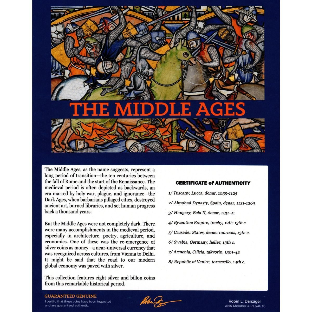 Middles Ages: 8 Silver Coins (Eight-Coin Box)