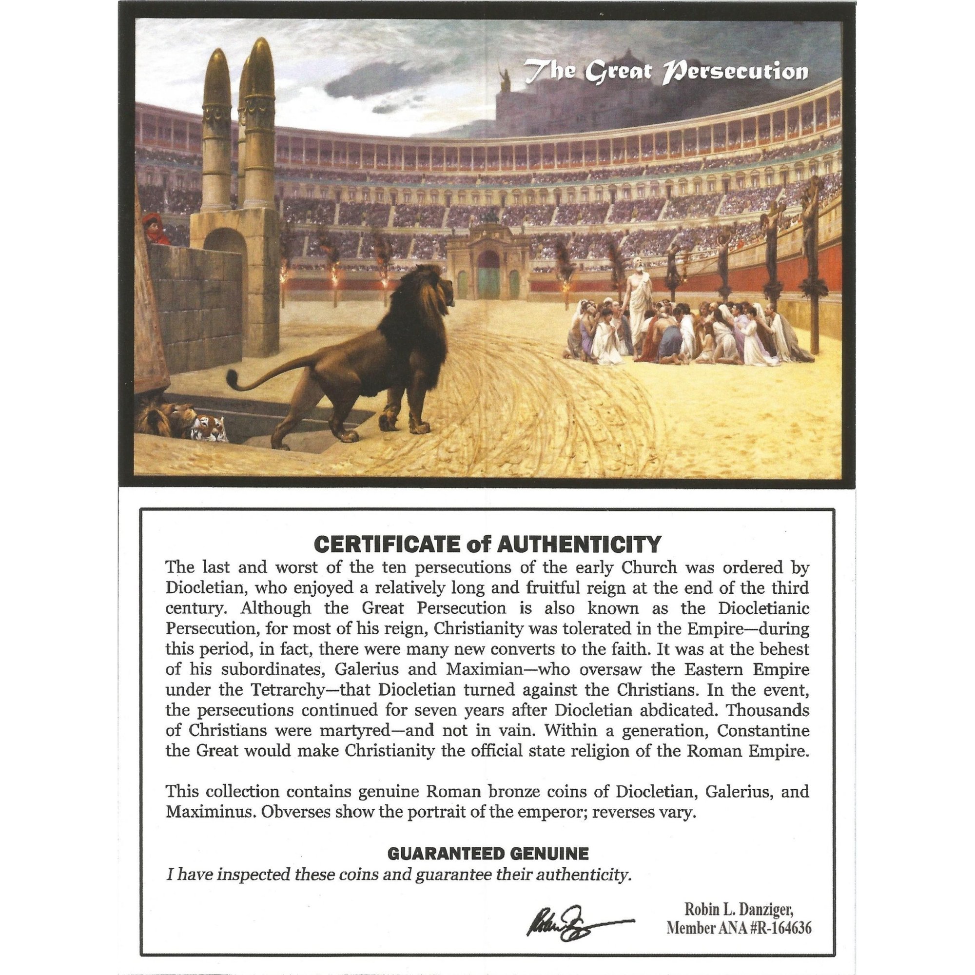 The Great Persecution: A Box of Three Coins (Three-Coin Box)