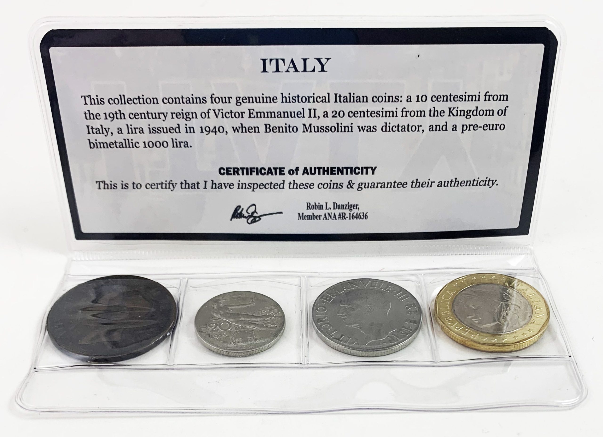 Italy: Four Historical Italian Coins - detail