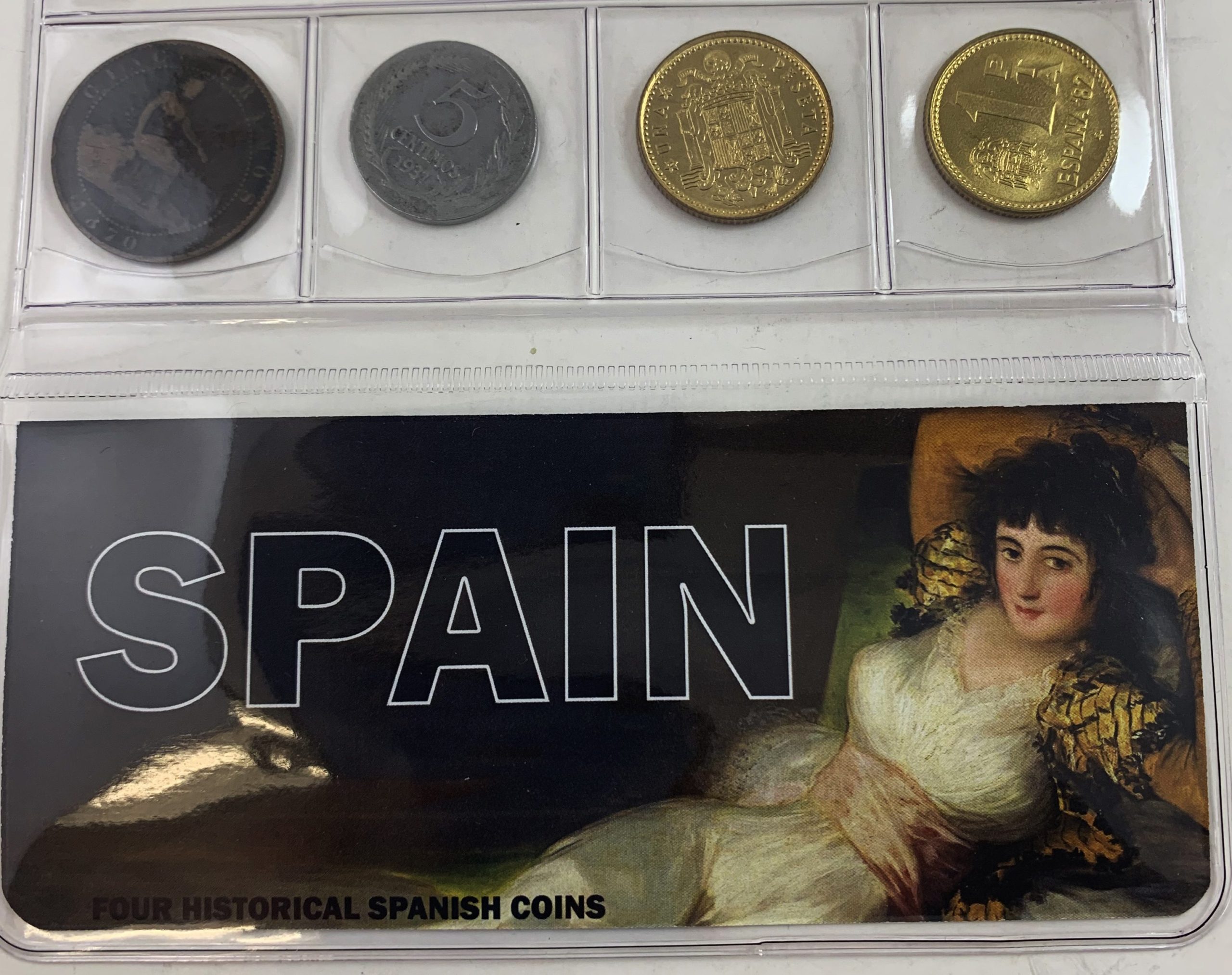 Spain: Four Historical Spanish Coins - reverse
