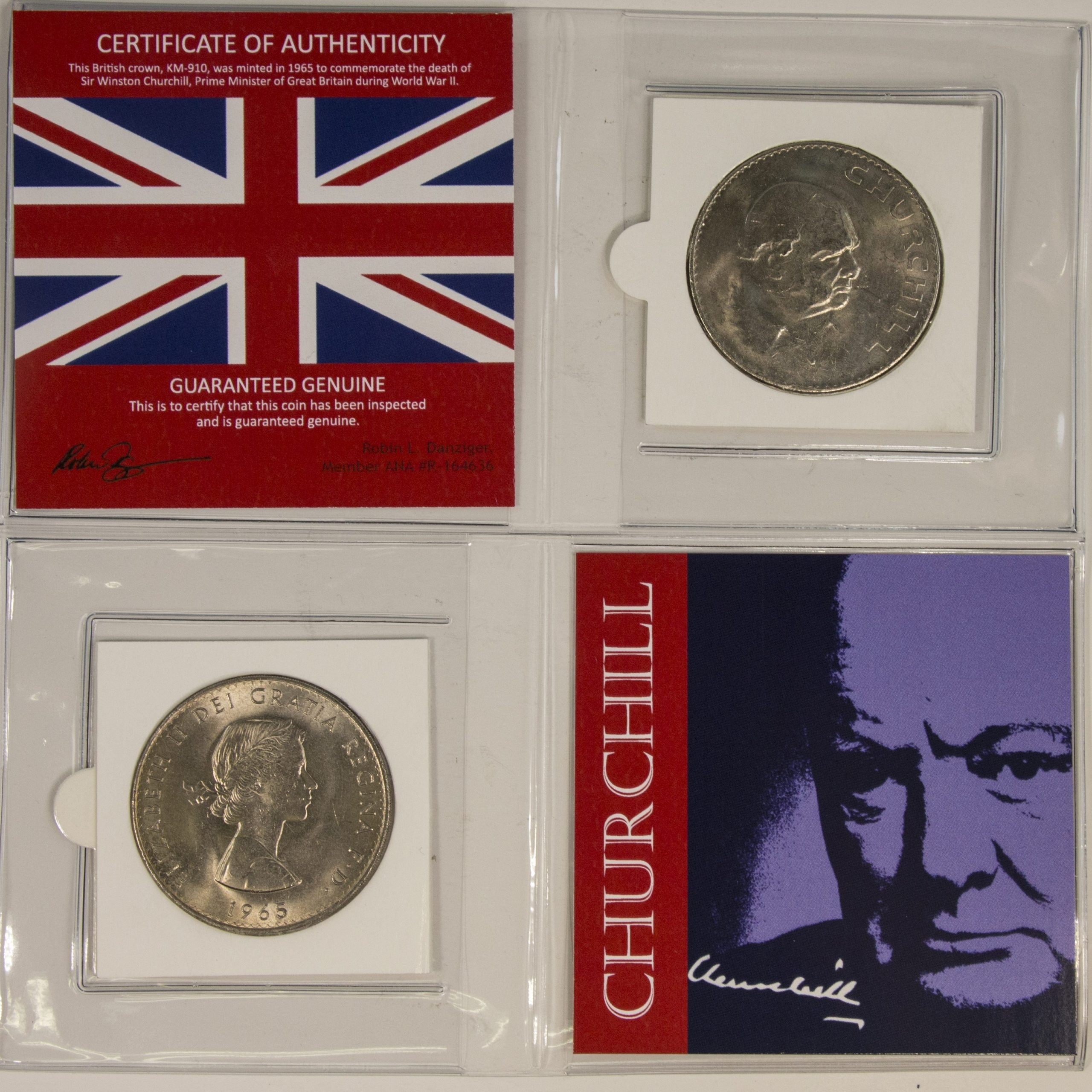 Churchill Mini Album: 1965 British Crown - reverse