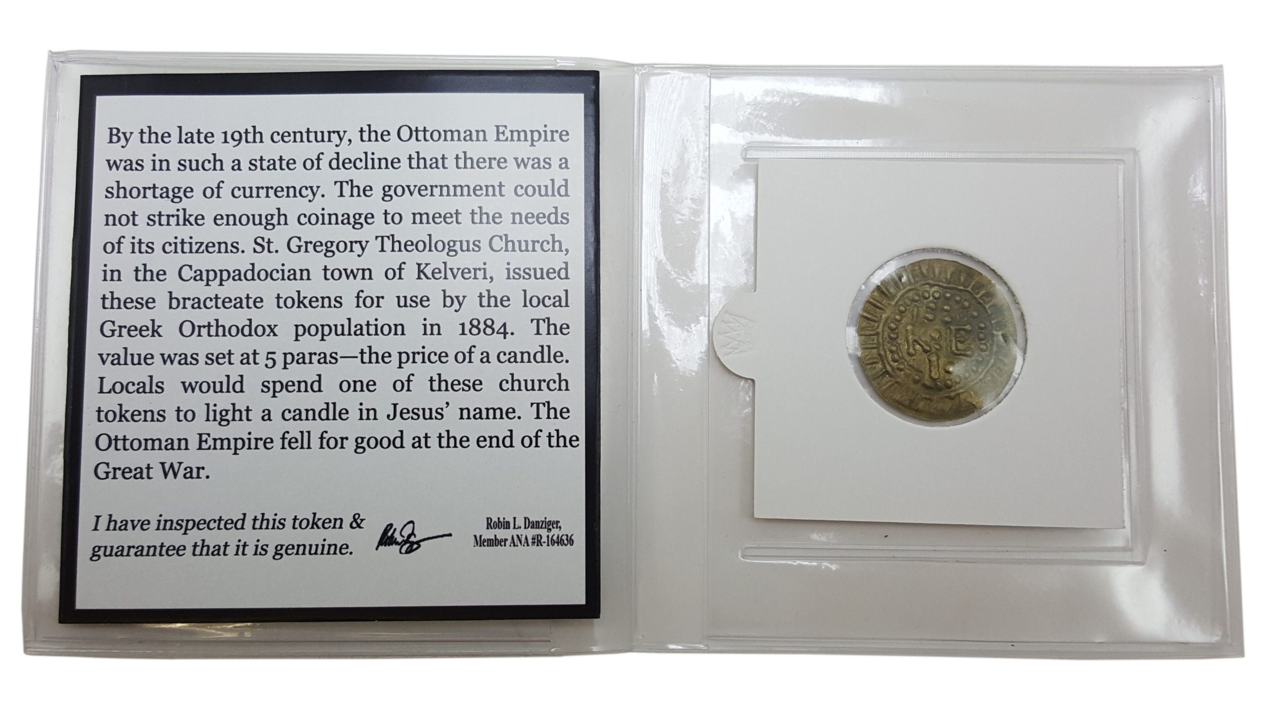 Church Prayer Candle Token - reverse