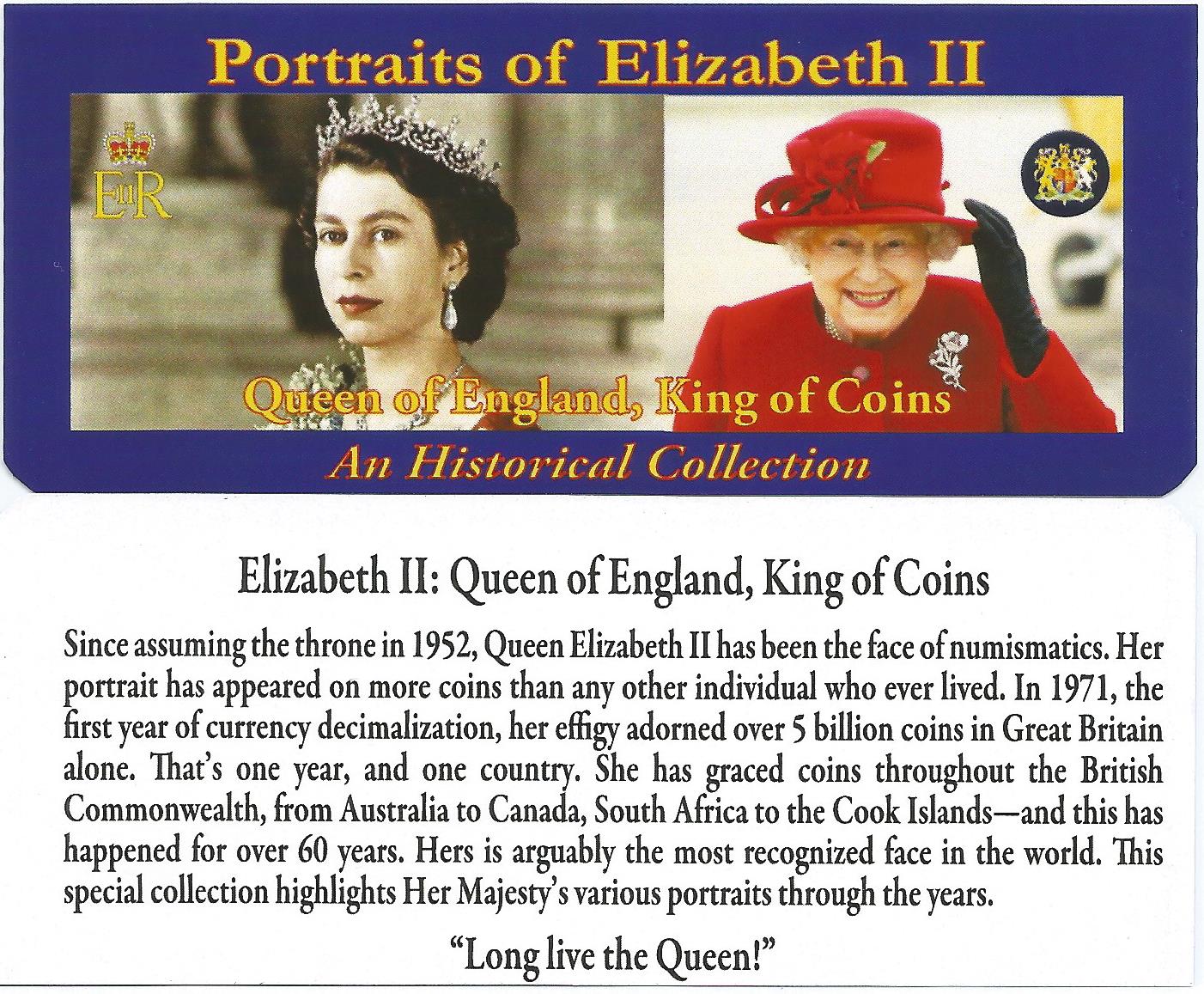 Queen Of England Four Historical Coins - detail