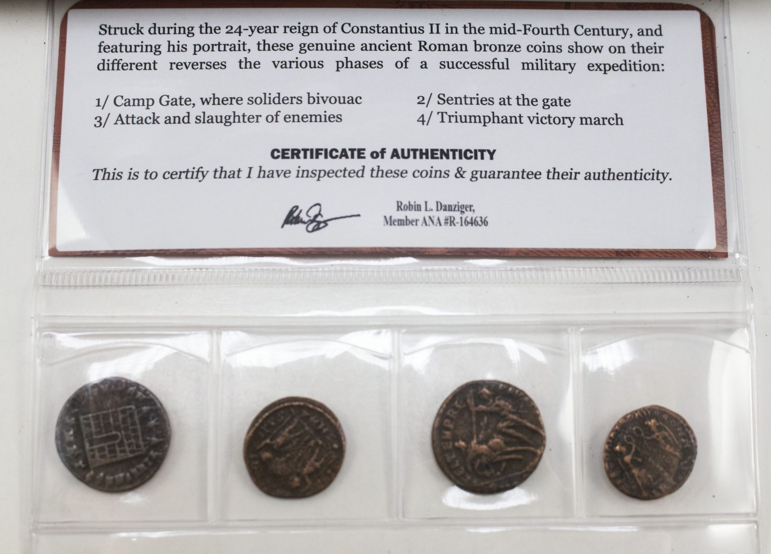 Rome at War: Four Coin - detail