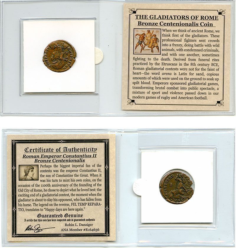 Roman Centenionalis Constantius II Gladiator (Mini Album)(C) - reverse