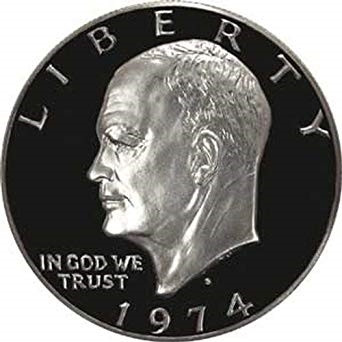Eisenhower Silver Dollar Proof 1974 Eisenhower Coin 1974 Silver Dollar