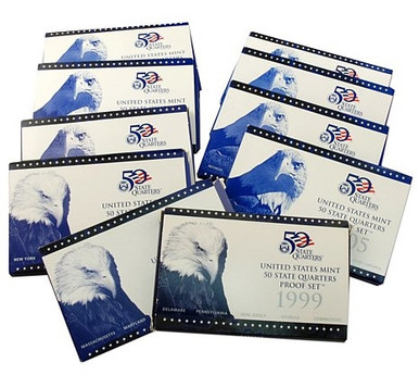 1999 - 2008 State Quarter Proof Set Collection