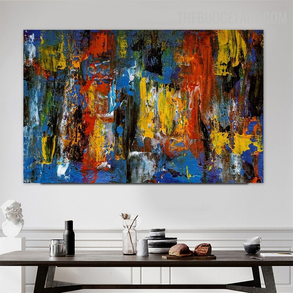 Stigma Colourful Handmade Texture Canvas Famous Abstract Wall Hanging Artwork for Room Illumination