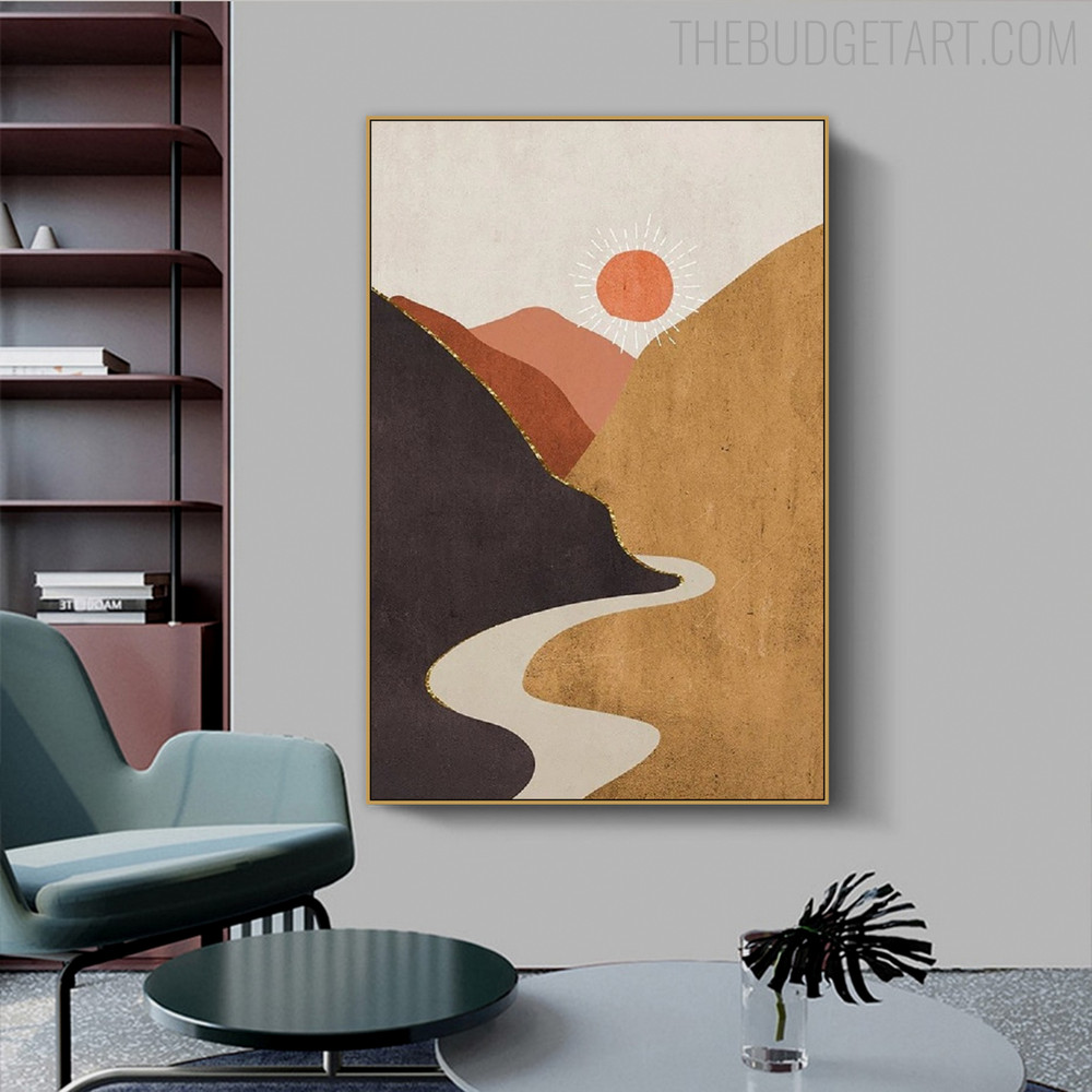 Mount Abstract Naturescape Modern Painting Picture Canvas Print for Room Wall Illumination