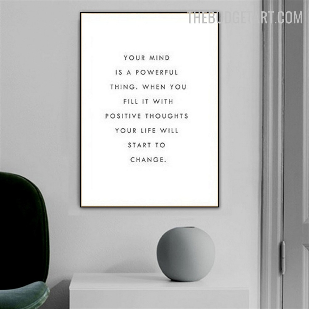 Your Mind Quote Painting Image Canvas Print for Room Wall Embellishment