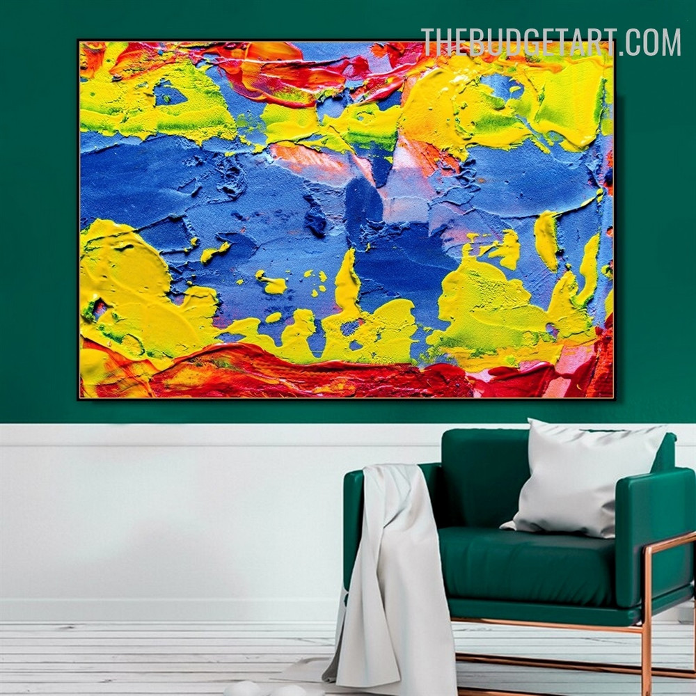 Attaint Handmade Contemporary Abstract Acrylic Texture Canvas Artwork Done By Artist for Room Wall Assortment