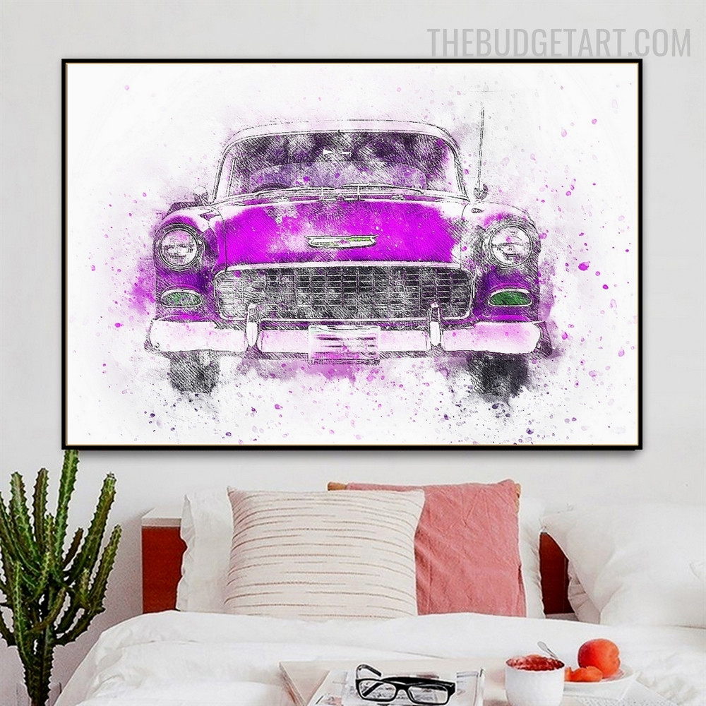 Antic Car Spots Abstract Modern Handmade Texture Canvas Painting by an Experienced For Room Wall Getup