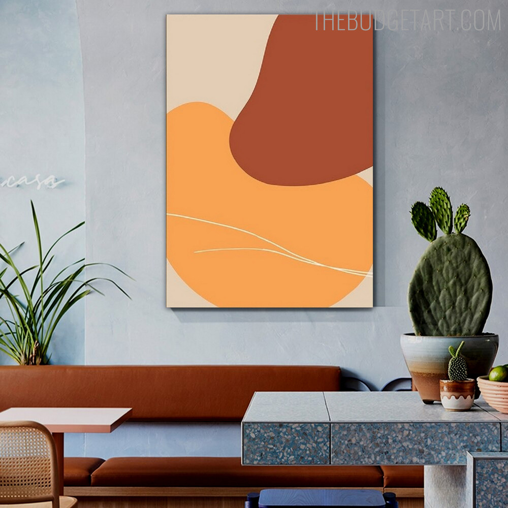 Twirly Daub Abstract Scandinavian Modern Art Image Canvas Print for Room Wall Outfit