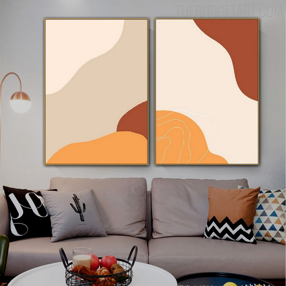 Meandering Fleck Abstract Scandinavian Modern Painting Pic Canvas Print for Room Wall Garnish