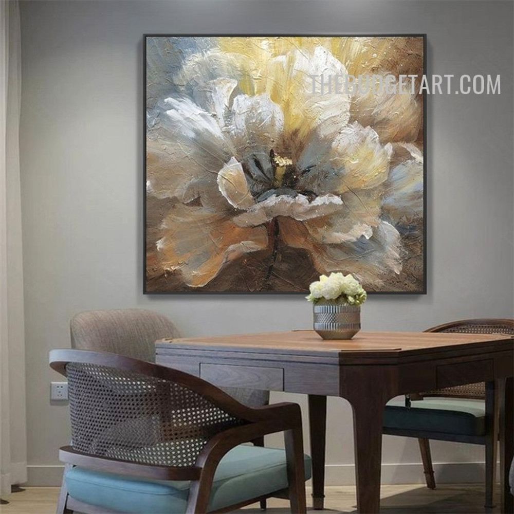 Motley Bloom Handmade Texture Canvas Floret Contemporary Wall Art for Room Outfit