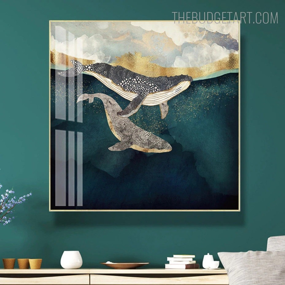 Ocean Abstract Landscape Modern Painting Picture Canvas Print for Room Wall Molding