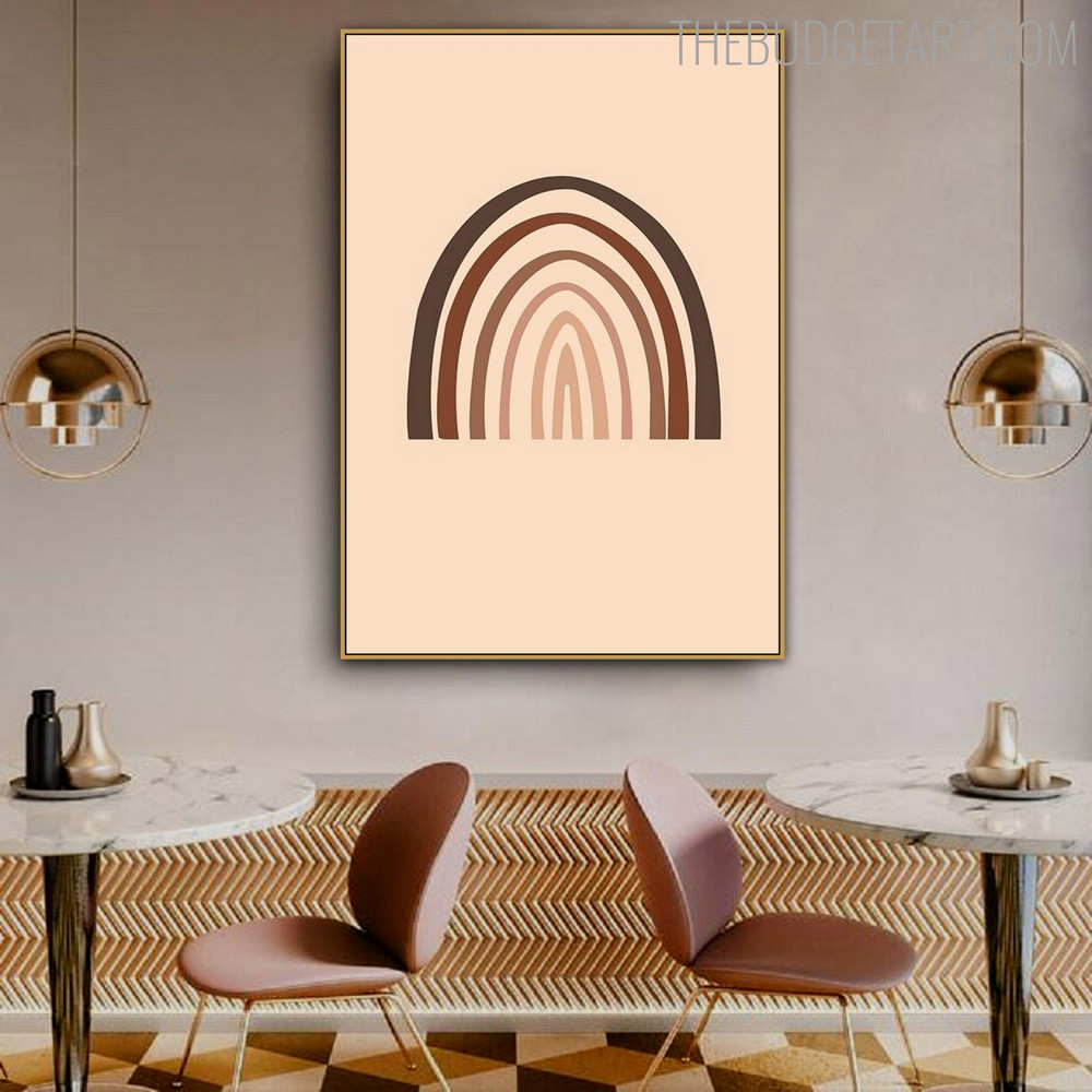 Convoluted Streak Abstract Geometric Modern Painting Picture Canvas Print for Room Wall Outfit