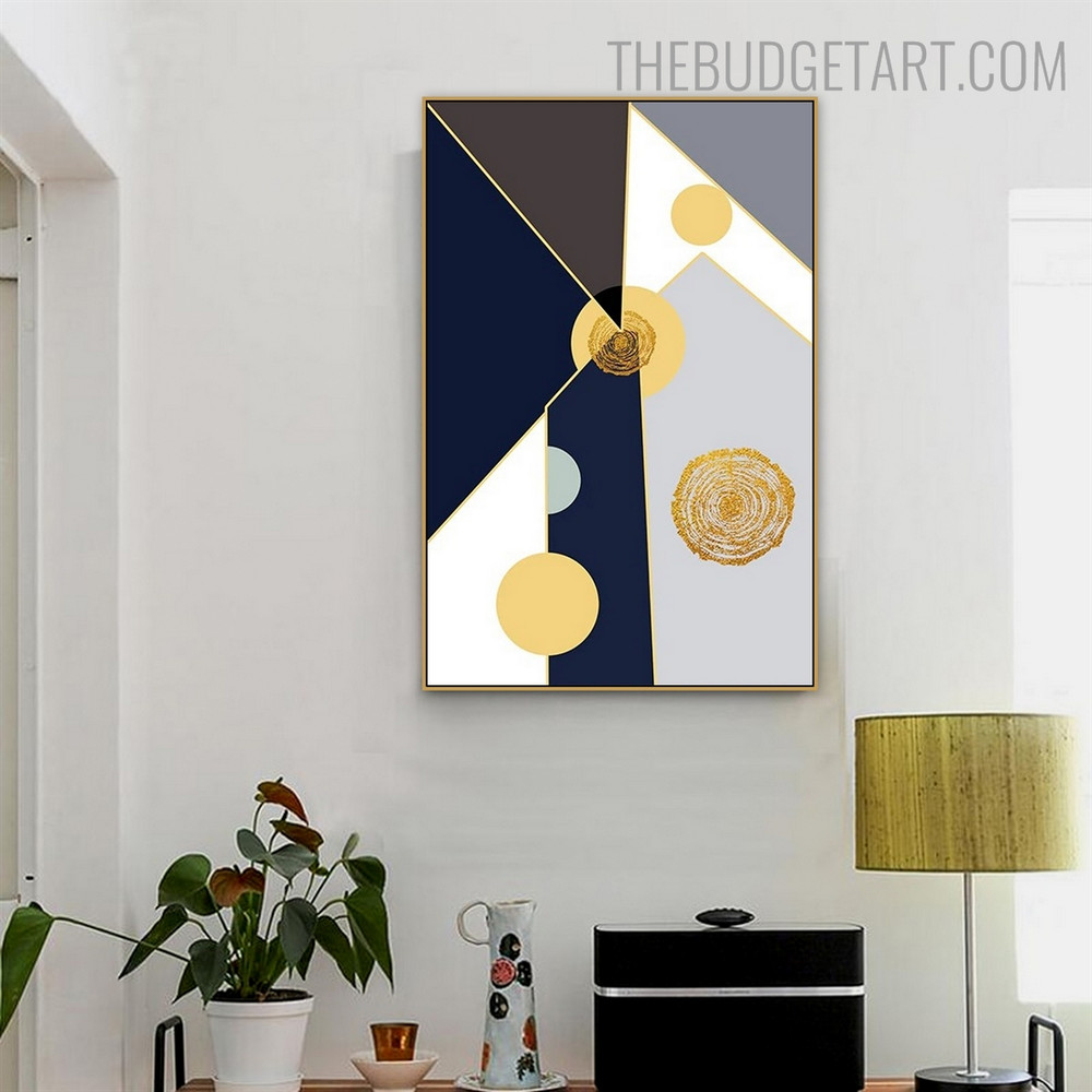 Golden Spots Abstract Nordic Artwork Pic Canvas Print for Room Wall Decor
