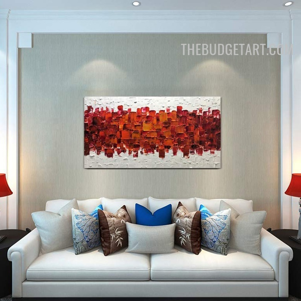 Colorific Attaint Spots Abstract Contemporary 100% Handmade Palette Canvas Painting for Room Wall Equipment