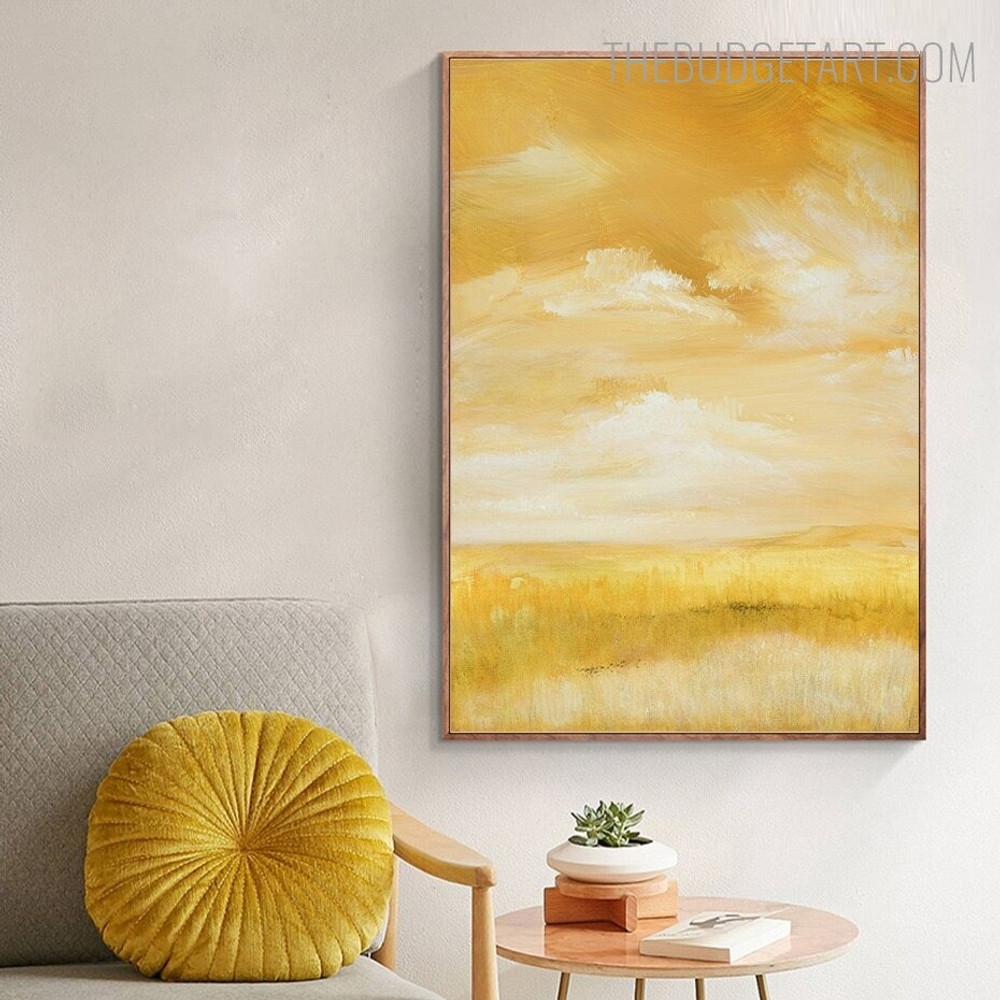 Sky Scene Abstract Contemporary Modern Painting Picture Canvas Print for Room Wall Ornamentation