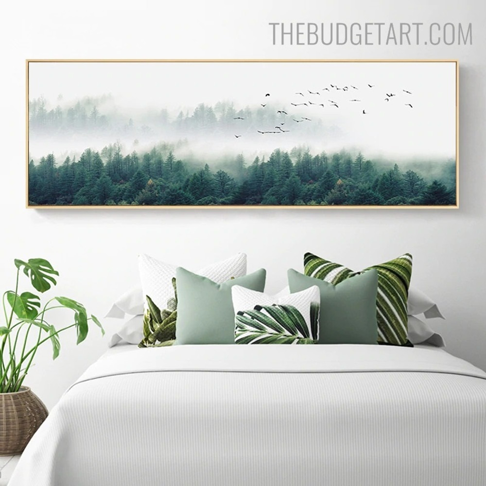 Flocks Bird Naturescape Nordic Painting Photo Canvas Print for Room Wall Garnish