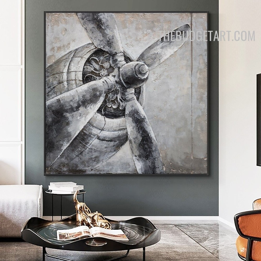 Plane Handmade Abstract Texture Canvas Contemporary Wall Ornament Art