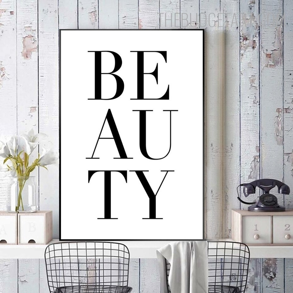 Beauty Typography Quotes Modern Painting Picture Canvas Print for Room Wall Disposition
